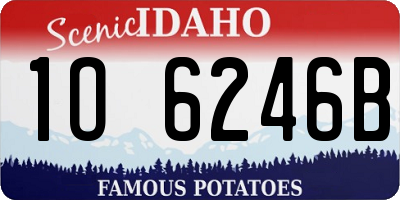 ID license plate 1O6246B