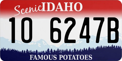 ID license plate 1O6247B