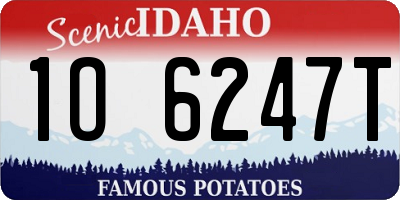 ID license plate 1O6247T