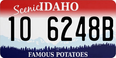 ID license plate 1O6248B