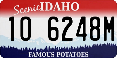 ID license plate 1O6248M