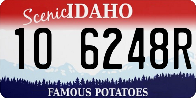 ID license plate 1O6248R