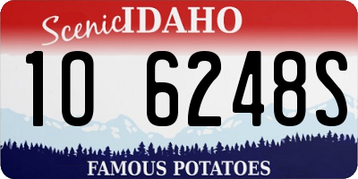 ID license plate 1O6248S