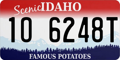 ID license plate 1O6248T