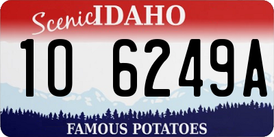 ID license plate 1O6249A