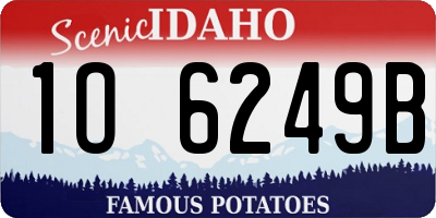 ID license plate 1O6249B