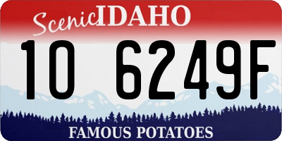 ID license plate 1O6249F