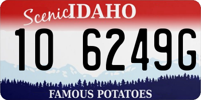 ID license plate 1O6249G