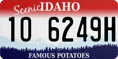 ID license plate 1O6249H