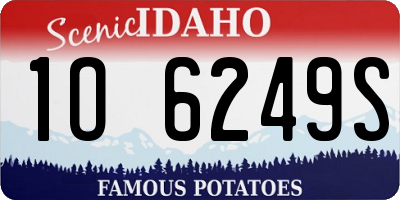 ID license plate 1O6249S