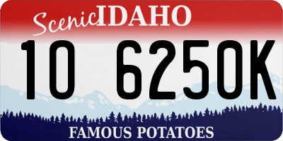 ID license plate 1O6250K