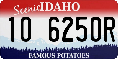 ID license plate 1O6250R