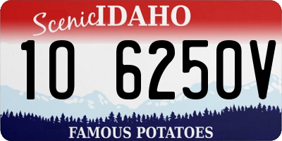 ID license plate 1O6250V
