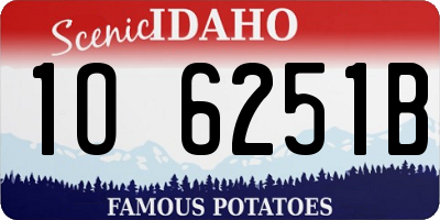 ID license plate 1O6251B