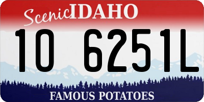 ID license plate 1O6251L