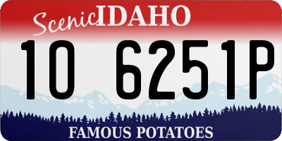 ID license plate 1O6251P