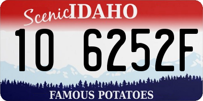 ID license plate 1O6252F