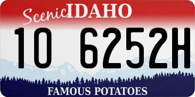 ID license plate 1O6252H