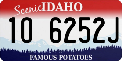 ID license plate 1O6252J