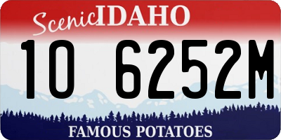 ID license plate 1O6252M