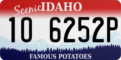ID license plate 1O6252P