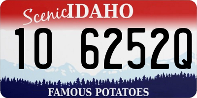 ID license plate 1O6252Q