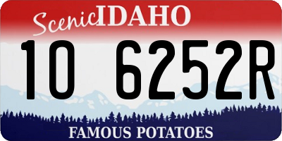 ID license plate 1O6252R
