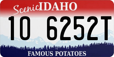 ID license plate 1O6252T
