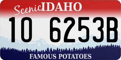 ID license plate 1O6253B