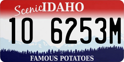 ID license plate 1O6253M