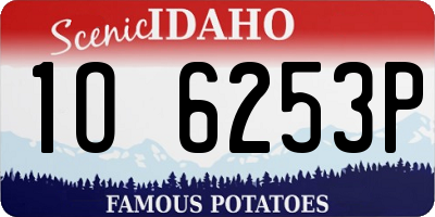 ID license plate 1O6253P