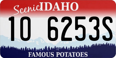 ID license plate 1O6253S
