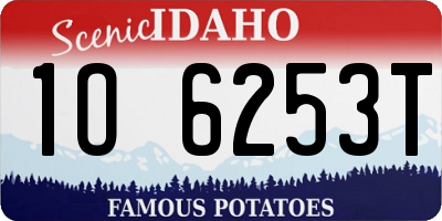 ID license plate 1O6253T