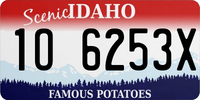 ID license plate 1O6253X