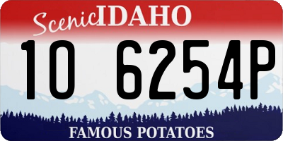 ID license plate 1O6254P