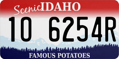ID license plate 1O6254R
