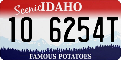 ID license plate 1O6254T
