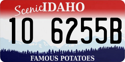 ID license plate 1O6255B