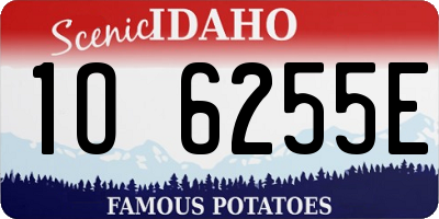 ID license plate 1O6255E