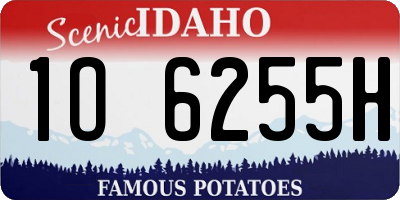 ID license plate 1O6255H
