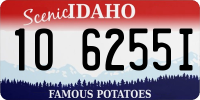 ID license plate 1O6255I