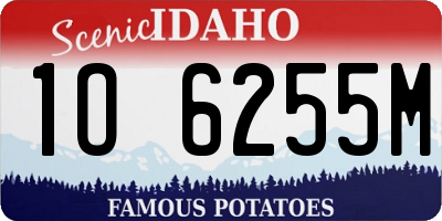 ID license plate 1O6255M