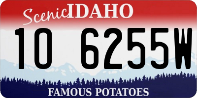 ID license plate 1O6255W