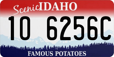 ID license plate 1O6256C