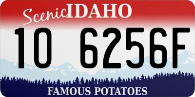 ID license plate 1O6256F
