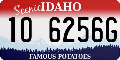 ID license plate 1O6256G