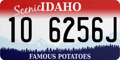 ID license plate 1O6256J