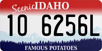 ID license plate 1O6256L