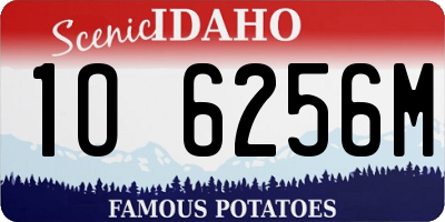 ID license plate 1O6256M