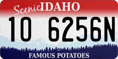 ID license plate 1O6256N